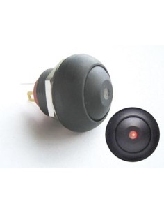 BOUTON-POUSSOIR MINIATURE UNIPOLAIRE À LED ROUGE OFF-(ON)