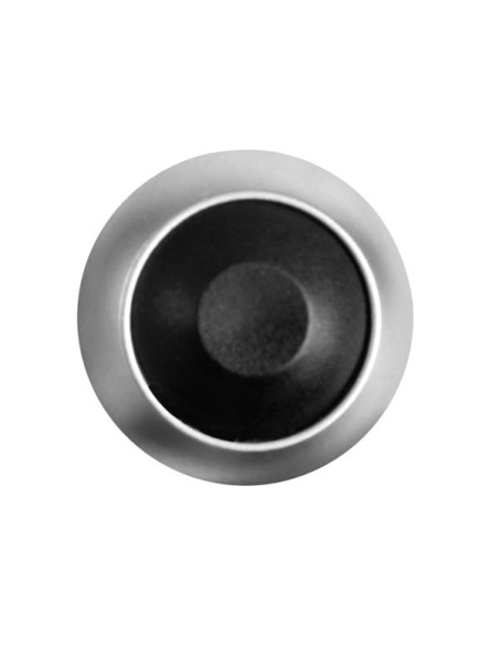 MINI-DRUCKTASTER - RUND - METALL - SCHWARZE SCHUTZKAPPE - 1P SPST AUS-(EIN)