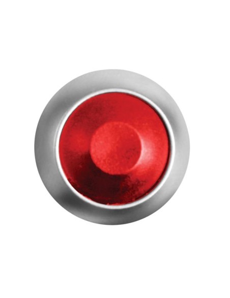 MINI ROUND METAL PUSH BUTTON WITH RED BUTTON 1P SPST OFF-(ON)