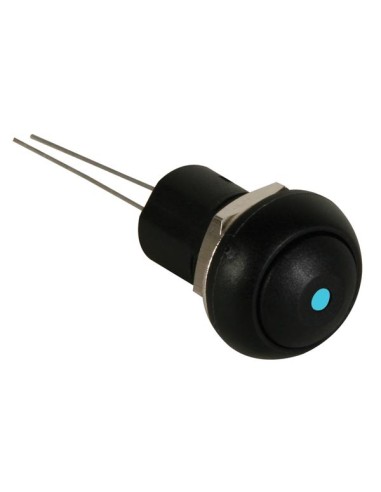 MINI PUSH SWITCH WITH BLUE LED 1P SPST OFF-ON