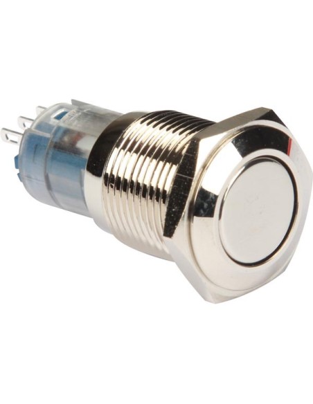 ROUND METAL PUSH BUTTON SPDT 1NO 1NC