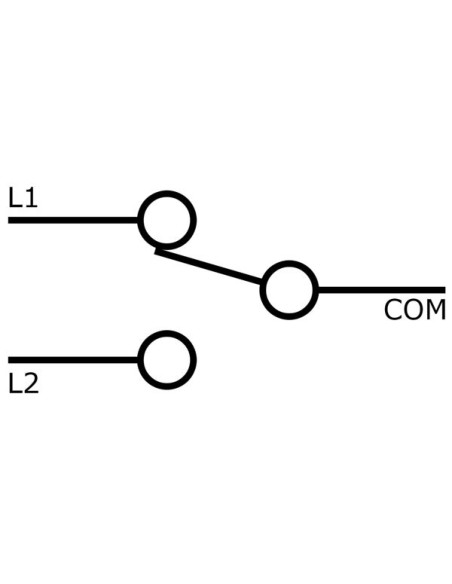 BOUTON-POUSSOIR MÉTALLIQUE ROND SPDT 1NO 1NC - ANNEAU ROUGE