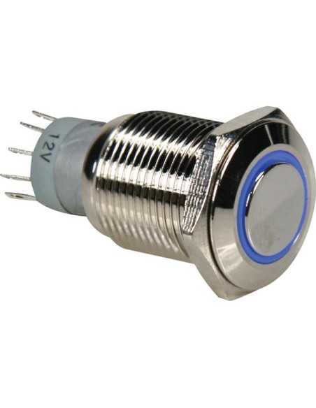 ROUND METAL SWITCH SPDT 1NO 1NC - BLUE RING