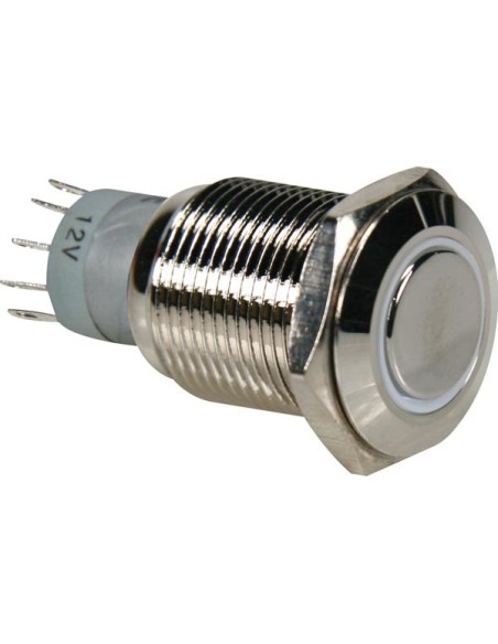 ROUND METAL SWITCH SPDT 1NO 1NC - WHITE RING