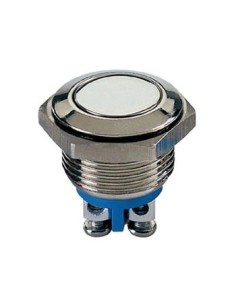 BOUTON-POUSSOIR PLAT EN ACIER INOXYDABLE SPST 1NO