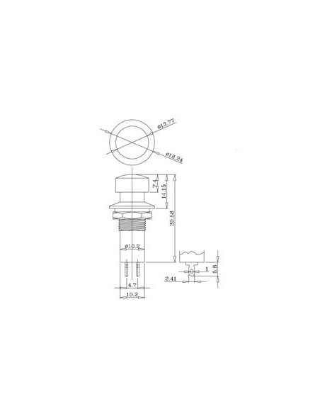 BOUTON-POUSSOIR OFF-ON ROUGE