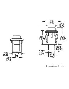 BOUTON-POUSSOIR OFF-(ON) ROUGE 2