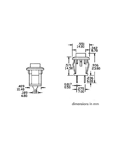 DRUCKTASTER - EIN-(AUS) - ROTE SCHUTZKAPPE