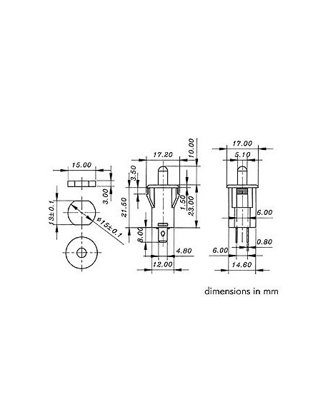 BOUTON-POUSSOIR OFF-(ON) NOIR 1A - 250V