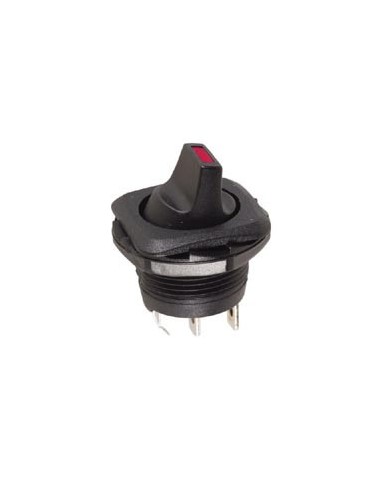 INTERRUPTOR DE POTENCIA BASCULANTE 5A - 250V SPST ON-OFF - PILOTO INDICADOR ROJO