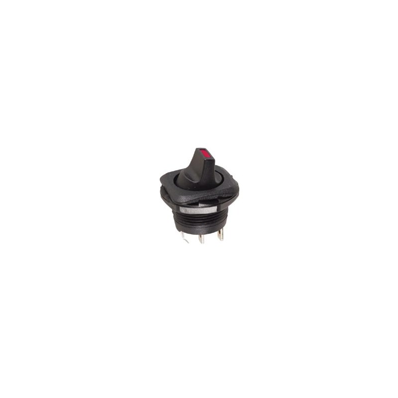 POWER ROCKER SWITCH 5A-250V SPST ON-OFF - WITH RED LED LIGHT