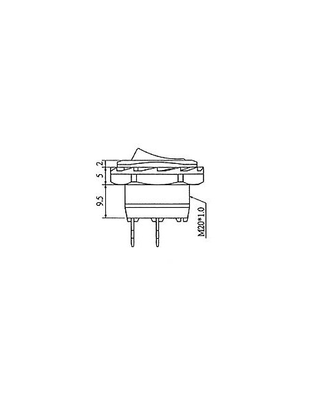 LEISTUNGSWIPPENSCHALTER 5A-250V SPST EIN-AUS - MIT ROTER NEONLAMPE