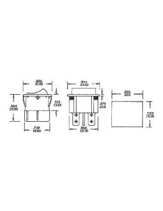 INTERRUPTEUR DE PUISSANCE A BASCULE 5A-250V DPDT ON-ON -... 2