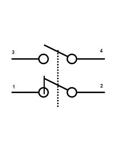 DRUKKNOP - PLAT - ROESTVRIJ STAAL - DPST 1NO 1NC