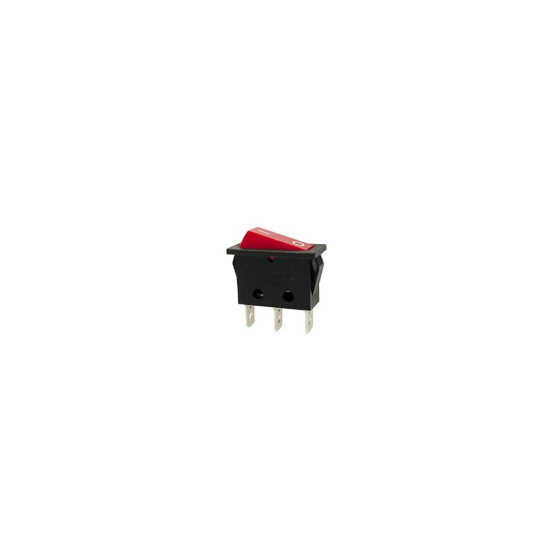 POWER ROCKER SWITCH 10A-250V SPST ON-OFF - WITH RED NEON LIGHT