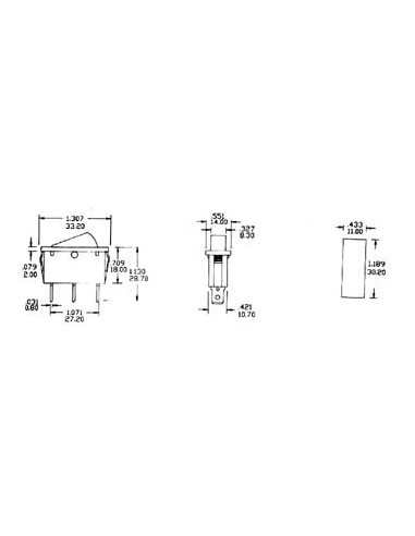 VERMOGEN ROCKERSCHAKELAAR 10A-250V SPST ON-OFF...