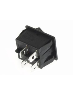 POWER ROCKER SWITCH 10A-250V DPST ON-OFF - BLACK I/O CAP 2