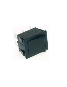 POWER ROCKER SWITCH 10A-250V DPDT ON-ON - BLACK CAP