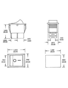 VERMOGEN ROCKERSCHAKELAAR 10A-250V DPDT ON-ON - ZWARTE... 2