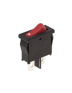 POWER ROCKER SWITCH 6A-250V SPST ON-OFF - RED CAP