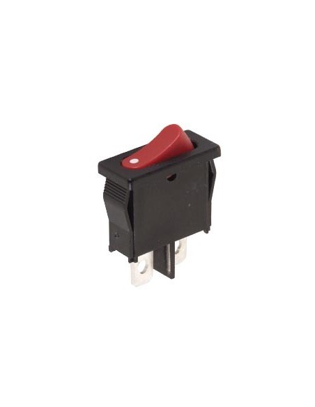 INTERRUPTEUR DE PUISSANCE A BASCULE 6A-250V SPST ON-OFF - CAPUCHON ROUGE