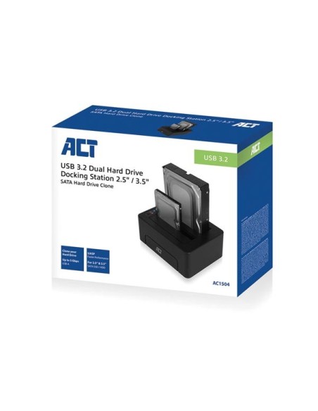 USB 3.2 Gen1 (USB 3.0) dual HDD docking station