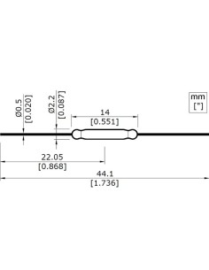REED SWITCH 1 x NO CONTACT 2