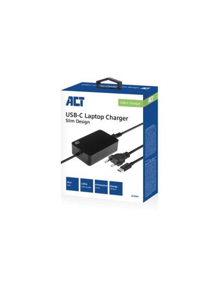 USB-C charger for laptops up to 15,6", 65W Slim model