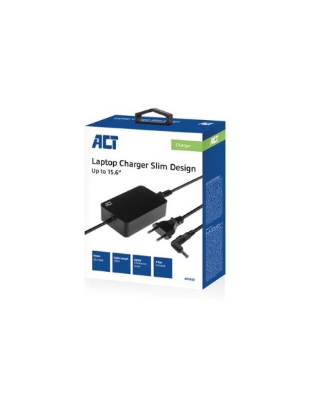 Notebook charger for notebooks up to 15,6", 65W,  Slim model, 8 tips