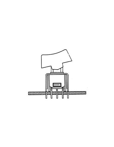 VERTICAL SUBMINIATURE ROCKER SWITCH SPDT ON-ON
