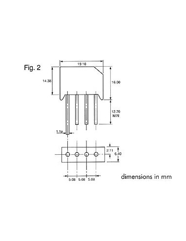 BRIDGE RECTIFIER 50V-4A (RS401/L)