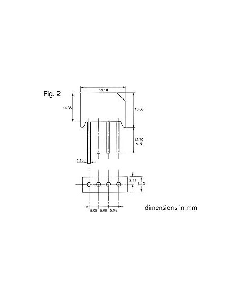 BRIDGE RECTIFIER 50V-4A (RS401/L)