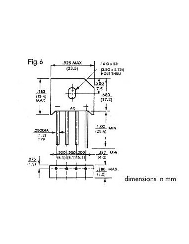 BRIDGE RECTIFIER 800V-4A (RS406/L)