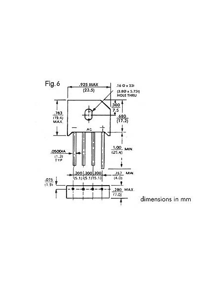 BRIDGE RECTIFIER 800V-4A (RS406/L)