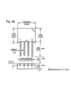 PONT DE REDRESSEMENT 200V-6A (RS603)