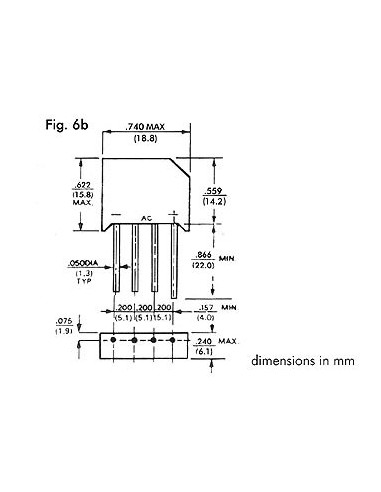 PONT DE REDRESSEMENT 200V-6A (RS603)