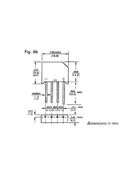BRIDGE RECTIFIER 200V-6A (RS603)