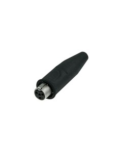 REAN - TINY 4-POLE CABLE CONNECTOR, BLACK METAL SHELL,...