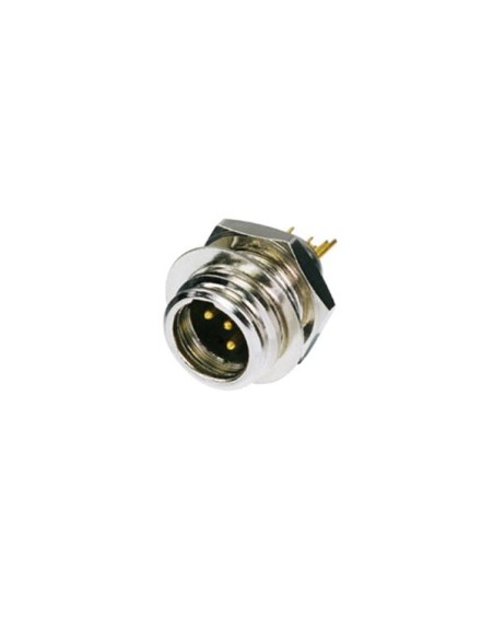 REAN - TINY 4-POLE MALE NICKEL HOUSING / GOLD PLATED MINI XLR