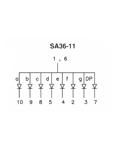 9mm EINSTELLIGES DISPLAY GEMEINSAME ANODE SUPERROT