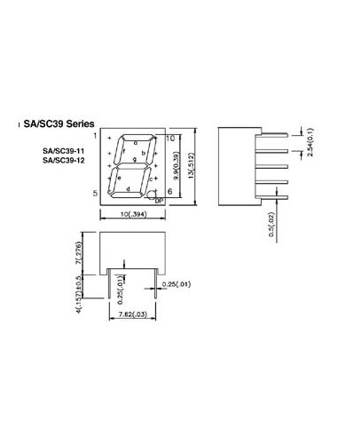 10mm EINSTELLIGES DISPLAY GEMEINSAME ANODE ROT