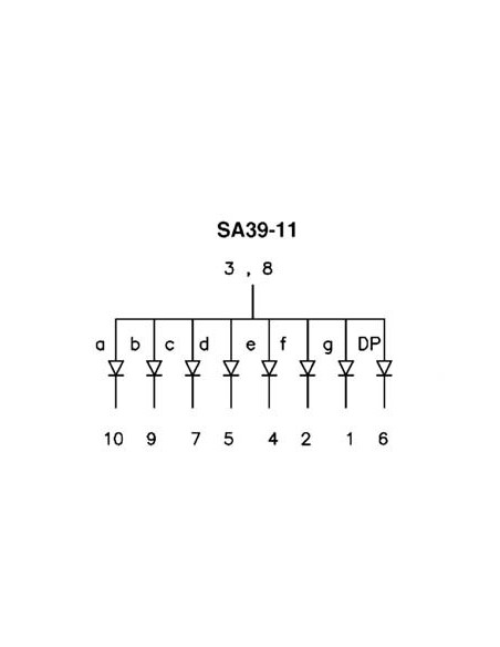 10mm SINGLE-DIGIT DISPLAY COMMON ANODE HYPER RED