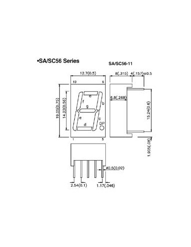 14mm SINGLE-DIGIT DISPLAY COMMON ANODE