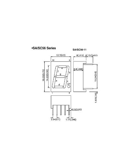 14mm SINGLE-DIGIT DISPLAY COMMON ANODE