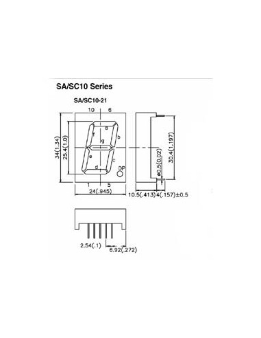 25mm SINGLE-DIGIT DISPLAY COMMON CATHODE SUPER...