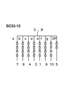 57mm SINGLE-DIGIT DISPLAY COMMON CATHODE RED