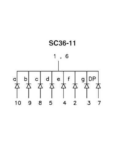 9mm SINGLE-DIGIT DISPLAY COMMON CATHODE SUPER RED