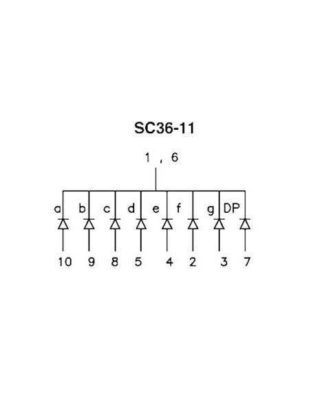 9mm SINGLE-DIGIT DISPLAY COMMON CATHODE SUPER RED