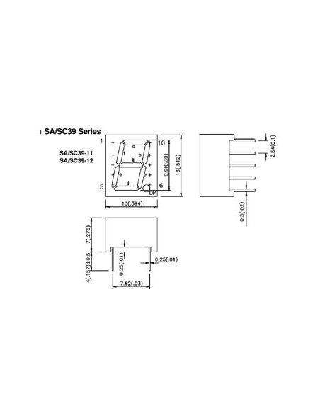 10mm EINSTELLIGES DISPLAY GEMEINSAME KATHODE GRÜN