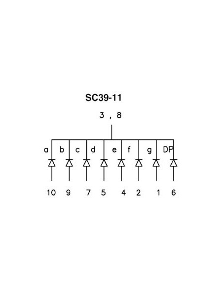 10mm SINGLE-DIGIT DISPLAY COMMON CATHODE HYPER RED